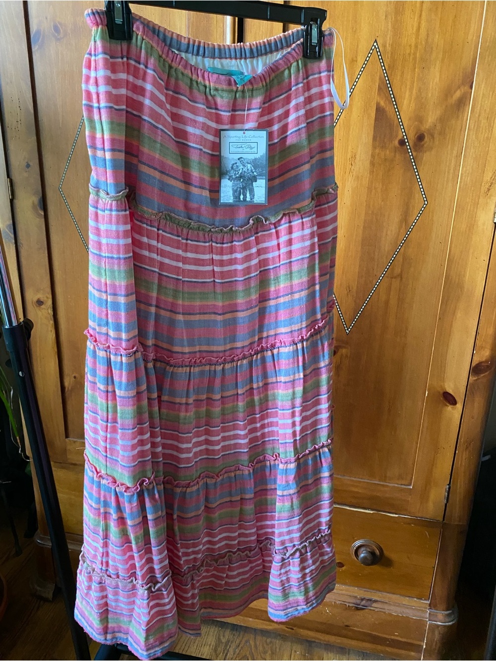 Tasha Polizzi Collection Striped Tiered Maxi Skirt Size S NWT - Picture 2 of 6